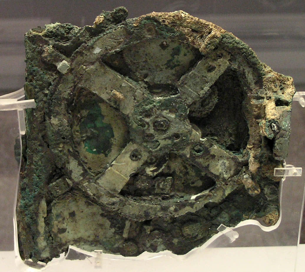 Antikythera Mechanism fragments, National Archaeological Museum, Athens