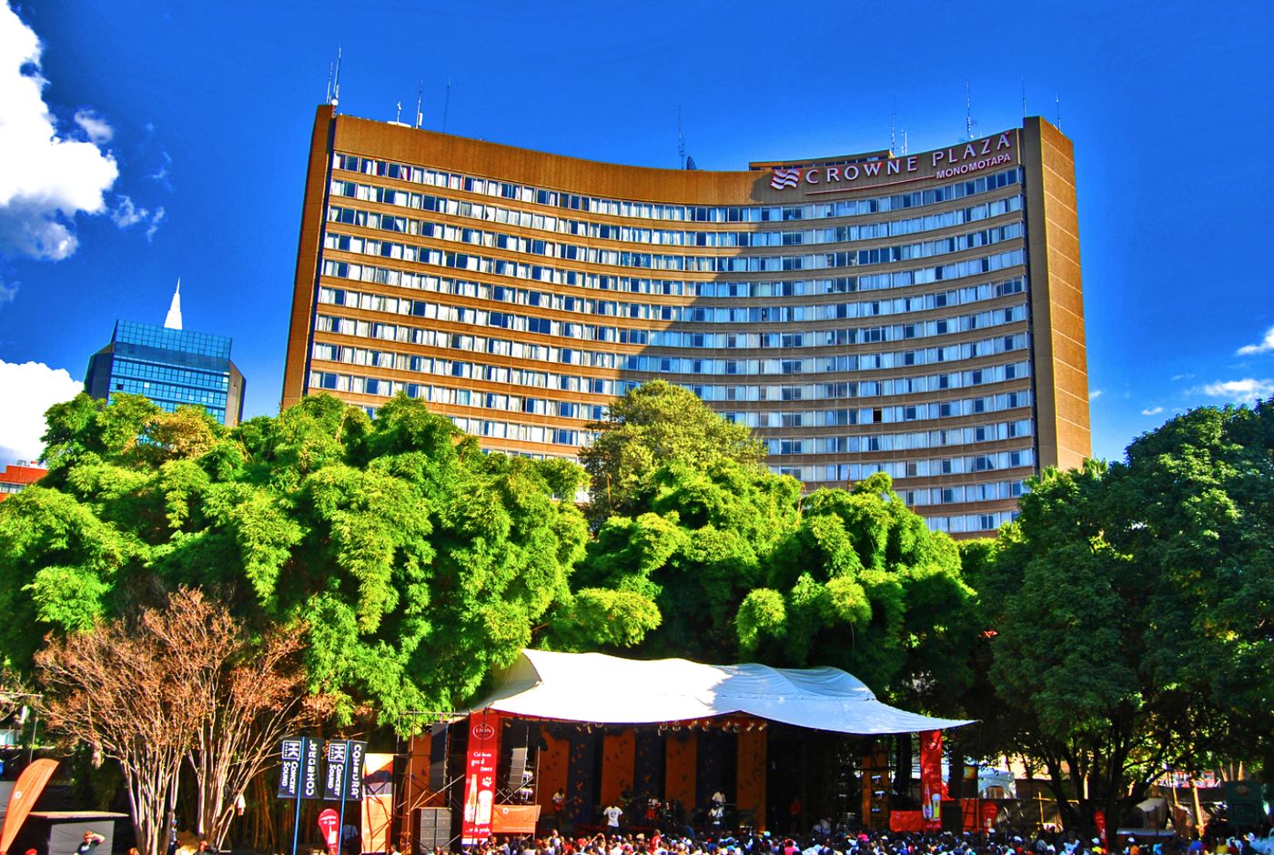 View of the Crowne Plaza from the Harare Gardens