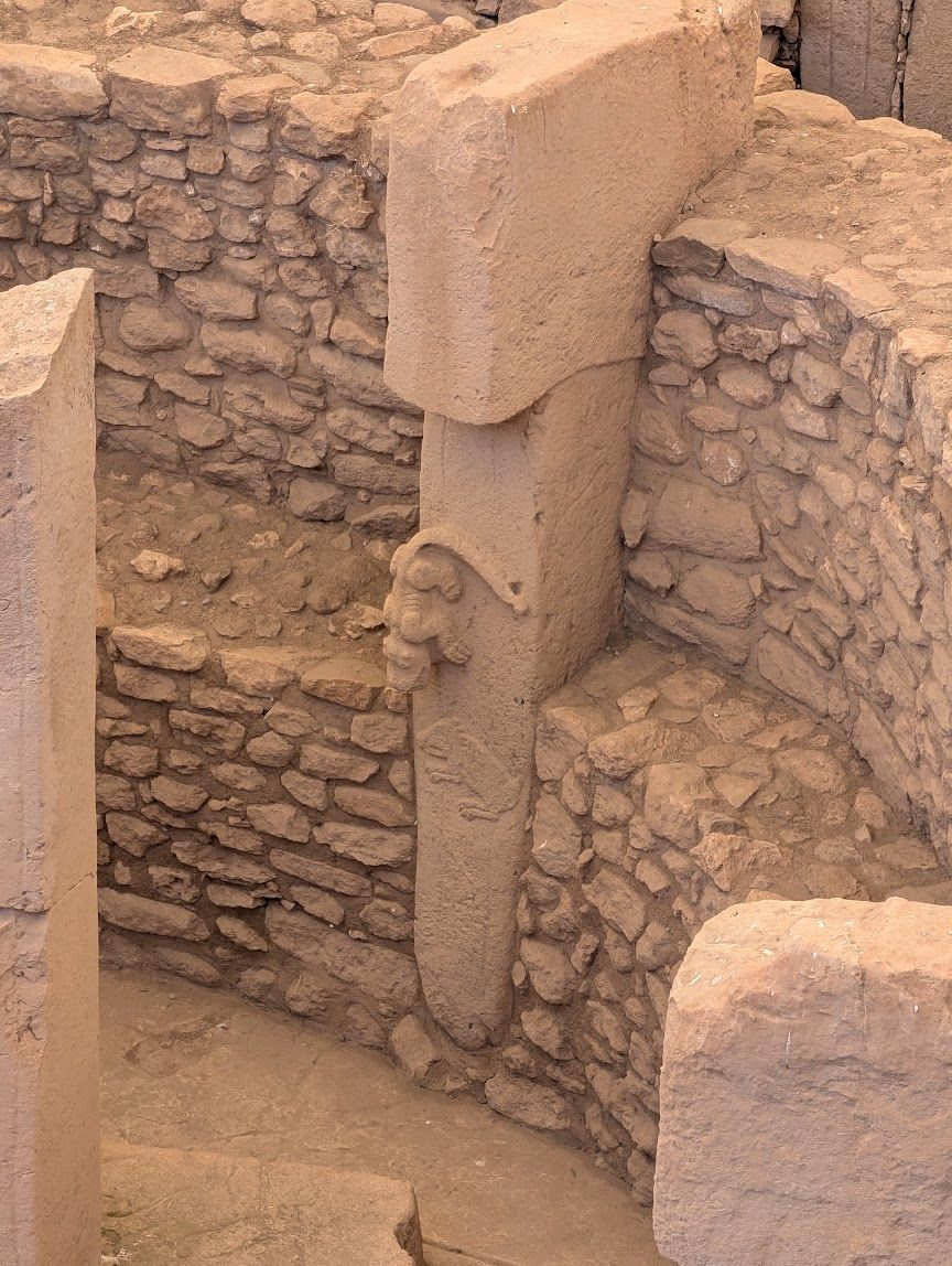 Pillar 27 in Enclosure C at Göbekli Tepe: a carved predator above a wild boar